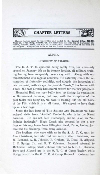 Alpha, February 1919